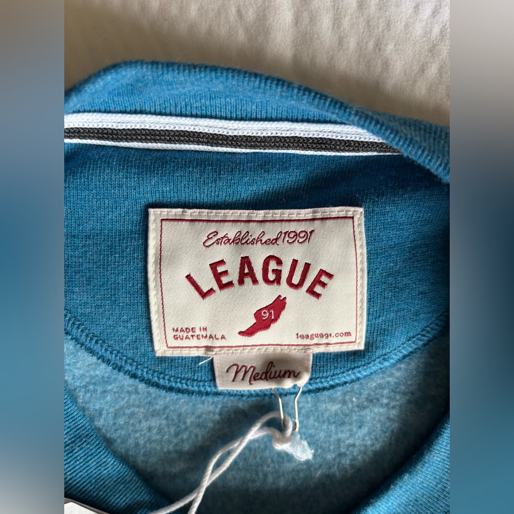 NWT League Teal Key West Florida pull over Women’s Sweatshirt size Medium. - Picture 5 of 6